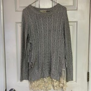 Gray/Cream sweater
